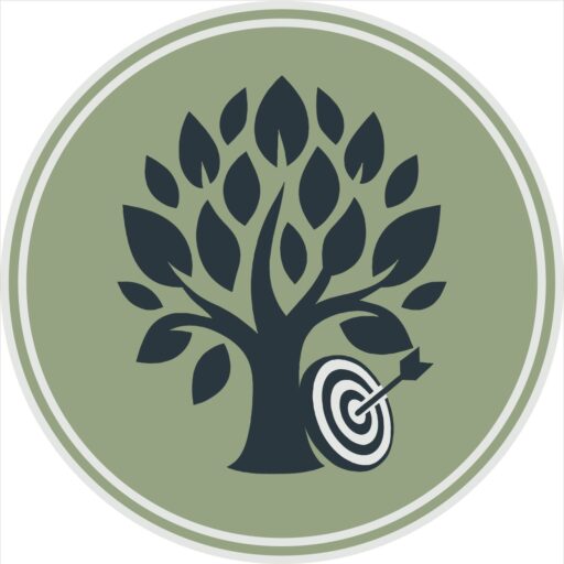 Logo KoWen Boom met pijl in doel.